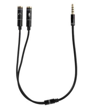 Cable Adaptador 3.5 Mm macho De uno A Dos Audio Y Microfono