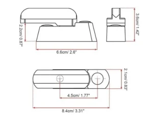 Cerradura De Aluminio En T  Para Ventana