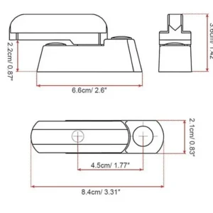Cerradura De Aluminio En T  Para Ventana