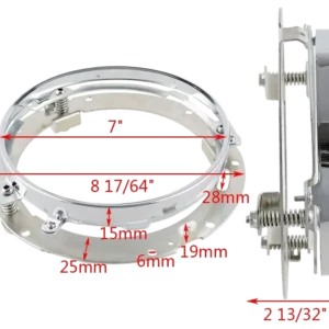 Soporte Faro Color Cromo Para 7    Vehiculo Moto Suv