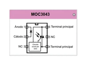 Kit 2 Moc3043 Optoacoplador Con Circuito De Cruce Por 0