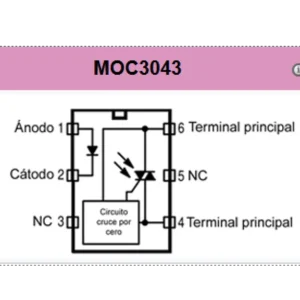 Kit 2 Moc3043 Optoacoplador Con Circuito De Cruce Por 0