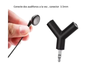 Auxiliar 3.5mm Dual Jack, Splitter Duplicador De Sonido