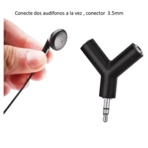 Auxiliar 3.5mm Dual Jack, Splitter Duplicador De Sonido